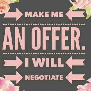 Pink and Gray Negotiation Sign